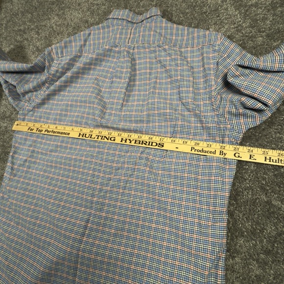 Ralph Lauren Shirt Mens L Blue Red Green L/S Button Down Up Flesh Pony - Picture 7 of 8